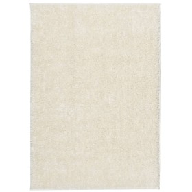 vidaXL Teppich ISTAN Hochflor Glänzend Creme 120x170 cm