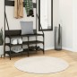 vidaXL Teppich ISTAN Hochflor Glänzend Creme Ø 100 cm vidaXL Teppich ISTAN Hochflor Glänzend Creme Ø 100 cm