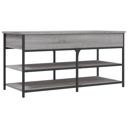 vidaXL Schuhbank Grau Sonoma 100x42,5x50 cm Holzwerkstoff