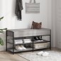vidaXL Schuhbank Grau Sonoma 100x42,5x50 cm Holzwerkstoff vidaXL Schuhbank Grau Sonoma 100x42,5x50 cm Holzwerkstoff