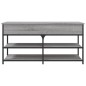 vidaXL Schuhbank Grau Sonoma 100x42,5x50 cm Holzwerkstoff vidaXL Schuhbank Grau Sonoma 100x42,5x50 cm Holzwerkstoff