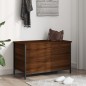vidaXL Sitzbank mit Stauraum Braun Eiche 80x42,5x50 cm Holzwerkstoff vidaXL Sitzbank mit Stauraum Braun Eiche 80x42,5x50 cm Holzwerkstoff