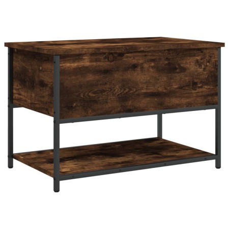 vidaXL Sitzbank mit Stauraum Räuchereiche 70x42,5x47 cm Holzwerkstoff