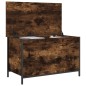 vidaXL Sitzbank mit Stauraum Räuchereiche 80x42,5x50 cm Holzwerkstoff vidaXL Sitzbank mit Stauraum Räuchereiche 80x42,5x50 cm Holzwerkstoff