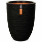 Capi Blumenkübel Nature Rib Elegant Niedrig 46x58 cm Schwarz PKBLR783 Capi Blumenkübel Nature Rib Elegant Niedrig 46x58 cm Schwarz PKBLR783