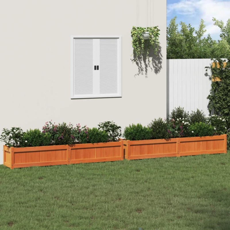 vidaXL Pflanzkübel 2 Stk. Wachsbraun Massivholz Kiefer vidaXL Pflanzkübel 2 Stk. Wachsbraun Massivholz Kiefer