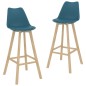 vidaXL Barhocker 2 Stk. Türkis PP und Massivholz Buche vidaXL Barhocker 2 Stk. Türkis PP und Massivholz Buche