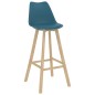 vidaXL Barhocker 2 Stk. Türkis PP und Massivholz Buche vidaXL Barhocker 2 Stk. Türkis PP und Massivholz Buche
