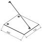 vidaXL Vordach aus VSG-Glas 90x75 cm Edelstahl vidaXL Vordach aus VSG-Glas 90x75 cm Edelstahl