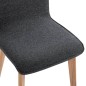 vidaXL Esszimmerstühle 4 Stk. Grau Stoff Massivholz Eiche vidaXL Esszimmerstühle 4 Stk. Grau Stoff Massivholz Eiche