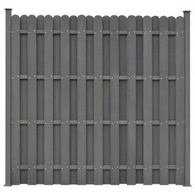 vidaXL Zaunelement mit 2 Pfosten WPC 180x180 cm Grau