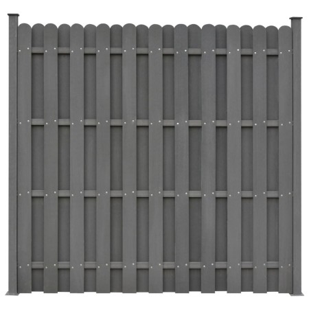 vidaXL Zaunelement mit 2 Pfosten WPC 180x180 cm Grau