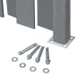 vidaXL Zaunelement mit 2 Pfosten WPC 180x180 cm Grau vidaXL Zaunelement mit 2 Pfosten WPC 180x180 cm Grau