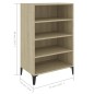 vidaXL Sideboard Sonoma-Eiche 57x35x90 cm Holzwerkstoff vidaXL Sideboard Sonoma-Eiche 57x35x90 cm Holzwerkstoff