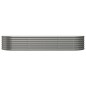 vidaXL Hochbeet Pulverbeschichteter Stahl 224x80x36 cm Grau vidaXL Hochbeet Pulverbeschichteter Stahl 224x80x36 cm Grau