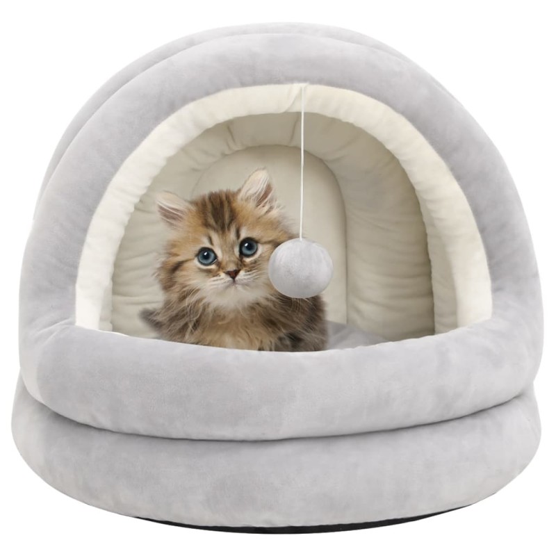 vidaXL Katzenbett 40x40x35 cm Grau und Creme vidaXL Katzenbett 40x40x35 cm Grau und Creme