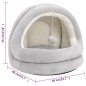 vidaXL Katzenbett 40x40x35 cm Grau und Creme vidaXL Katzenbett 40x40x35 cm Grau und Creme