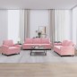 vidaXL 3-tlg. Sofagarnitur mit Kissen Rosa Samt vidaXL 3-tlg. Sofagarnitur mit Kissen Rosa Samt