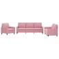 vidaXL 3-tlg. Sofagarnitur mit Kissen Rosa Samt vidaXL 3-tlg. Sofagarnitur mit Kissen Rosa Samt