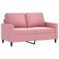 vidaXL 3-tlg. Sofagarnitur mit Kissen Rosa Samt vidaXL 3-tlg. Sofagarnitur mit Kissen Rosa Samt