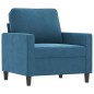vidaXL 3-tlg. Sofagarnitur mit Kissen Blau Samt vidaXL 3-tlg. Sofagarnitur mit Kissen Blau Samt