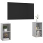 vidaXL TV-Schränke 2 Stk. Betongrau 72x35x36,5 cm Holzwerkstoff vidaXL TV-Schränke 2 Stk. Betongrau 72x35x36,5 cm Holzwerkstoff