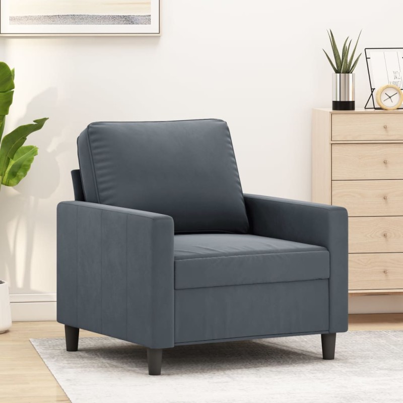 vidaXL Sessel Dunkelgrau 60 cm Samt vidaXL Sessel Dunkelgrau 60 cm Samt