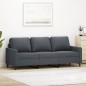 vidaXL 3-Sitzer-Sofa Dunkelgrau 180 cm Samt vidaXL 3-Sitzer-Sofa Dunkelgrau 180 cm Samt
