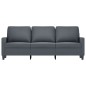 vidaXL 3-Sitzer-Sofa Dunkelgrau 180 cm Samt vidaXL 3-Sitzer-Sofa Dunkelgrau 180 cm Samt