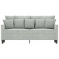 vidaXL 2-Sitzer-Sofa Hellgrau 140 cm Samt vidaXL 2-Sitzer-Sofa Hellgrau 140 cm Samt