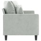 vidaXL 2-Sitzer-Sofa Hellgrau 140 cm Samt vidaXL 2-Sitzer-Sofa Hellgrau 140 cm Samt