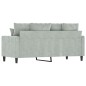 vidaXL 2-Sitzer-Sofa Hellgrau 140 cm Samt vidaXL 2-Sitzer-Sofa Hellgrau 140 cm Samt