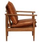 vidaXL Sessel Braun Echtleder mit Akazienholz vidaXL Sessel Braun Echtleder mit Akazienholz
