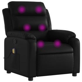 vidaXL Massagesessel Schwarz Kunstleder