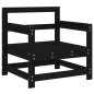 vidaXL Gartenstühle 2 Stk. Schwarz Massivholz Kiefer vidaXL Gartenstühle 2 Stk. Schwarz Massivholz Kiefer