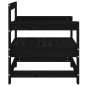 vidaXL Gartenstühle 2 Stk. Schwarz Massivholz Kiefer vidaXL Gartenstühle 2 Stk. Schwarz Massivholz Kiefer