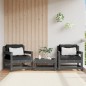 vidaXL Gartenstühle 2 Stk. Grau Massivholz Kiefer vidaXL Gartenstühle 2 Stk. Grau Massivholz Kiefer