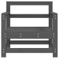 vidaXL Gartenstühle 2 Stk. Grau Massivholz Kiefer vidaXL Gartenstühle 2 Stk. Grau Massivholz Kiefer