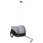 vidaXL Fahrradanhänger Schwarz und Grau 30 kg Eisen vidaXL Fahrradanhänger Schwarz und Grau 30 kg Eisen