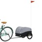 vidaXL Fahrradanhänger Schwarz und Grau 30 kg Eisen vidaXL Fahrradanhänger Schwarz und Grau 30 kg Eisen