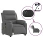 vidaXL Massagesessel Elektrisch Dunkelgrau Stoff vidaXL Massagesessel Elektrisch Dunkelgrau Stoff