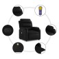 vidaXL Massagesessel Elektrisch Schwarz Kunstleder vidaXL Massagesessel Elektrisch Schwarz Kunstleder