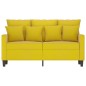 vidaXL 2-Sitzer-Sofa Gelb 120 cm Samt vidaXL 2-Sitzer-Sofa Gelb 120 cm Samt