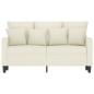 vidaXL 2-Sitzer-Sofa Creme 120 cm Samt vidaXL 2-Sitzer-Sofa Creme 120 cm Samt