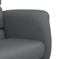 vidaXL Relaxsessel mit Fußhocker Grau Kunstleder vidaXL Relaxsessel mit Fußhocker Grau Kunstleder
