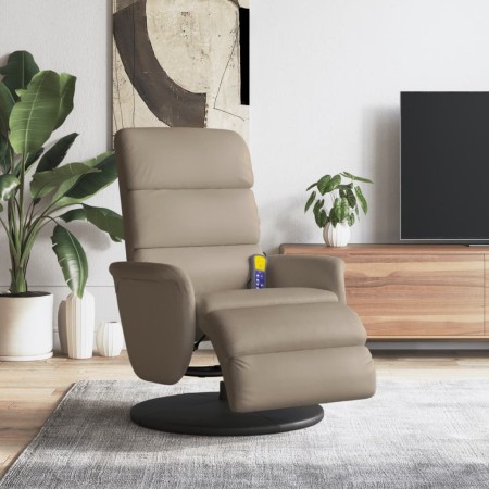 vidaXL Massagesessel mit Fußteil Cappuccino-Braun Kunstleder