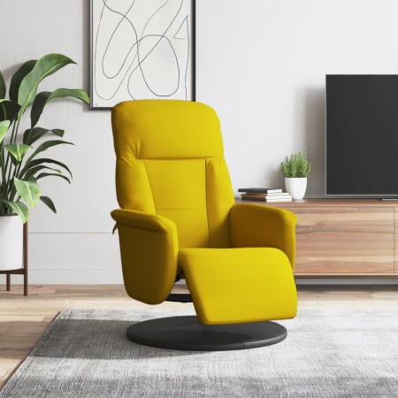 vidaXL Relaxsessel mit Fußteil Gelb Samt