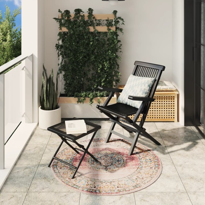 vidaXL Teppich ARBIZU Indoor und Outdoor Vintage-Design Ø 120 cm vidaXL Teppich ARBIZU Indoor und Outdoor Vintage-Design Ø 120 cm