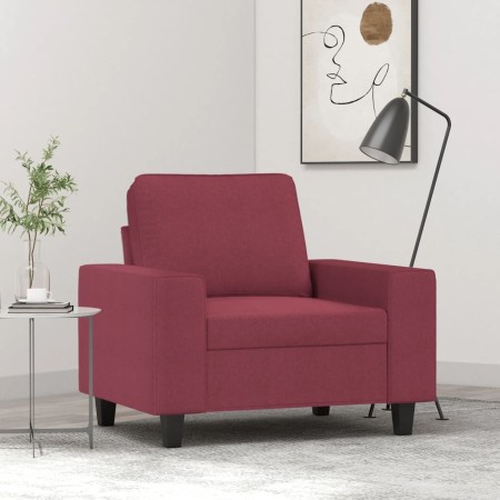 vidaXL Sessel Weinrot 60 cm Stoff