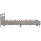 vidaXL Bettgestell mit Kopfteil Grau Sonoma 200x200cm Holzwerkstoff vidaXL Bettgestell mit Kopfteil Grau Sonoma 200x200cm Holzwerkstoff